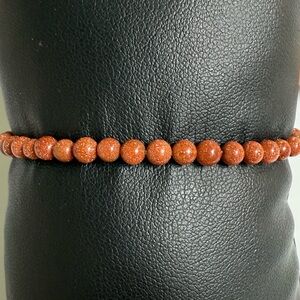 Goldstone Beaded Stretch Bracelet